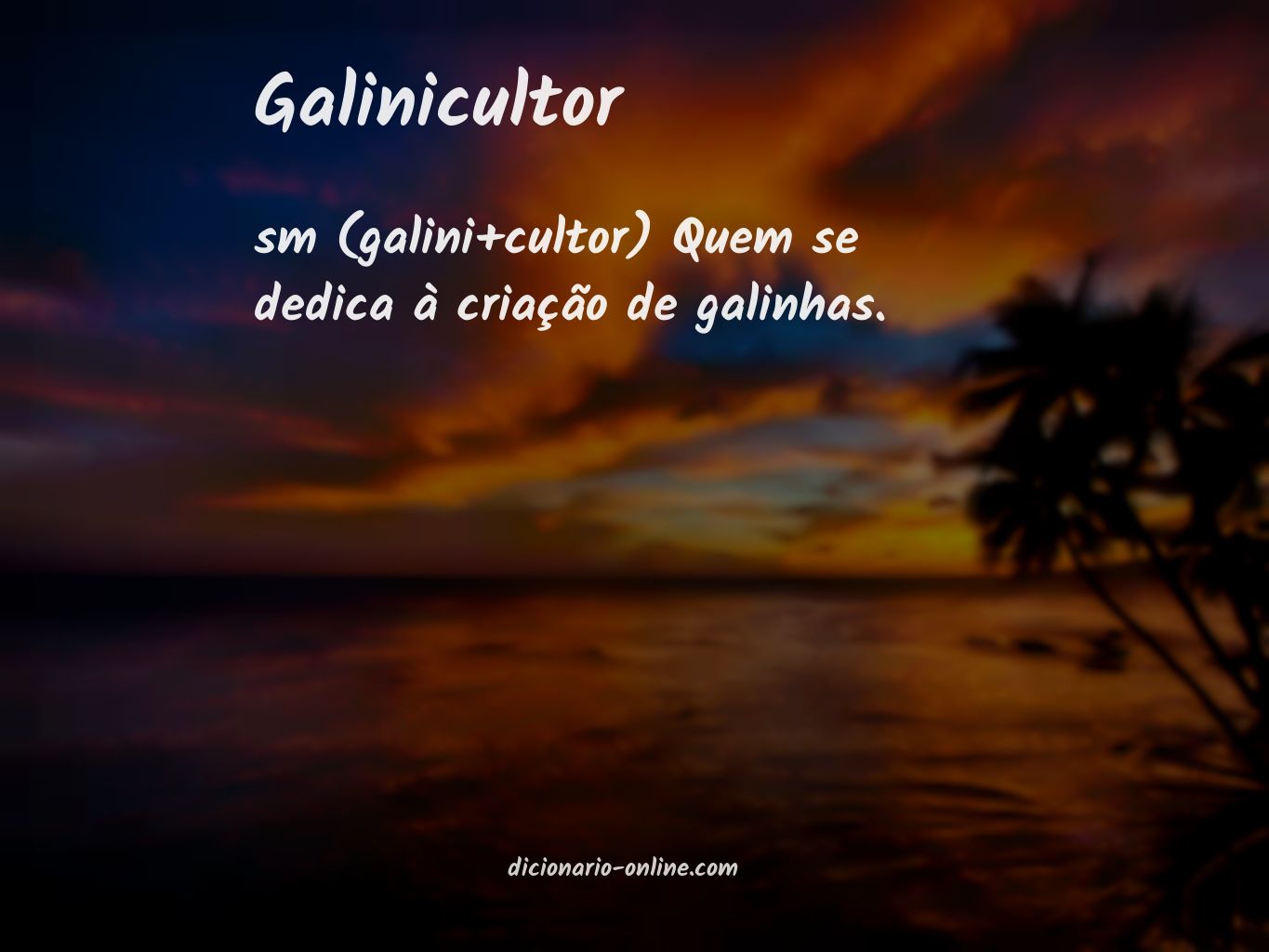 Significado de galinicultor