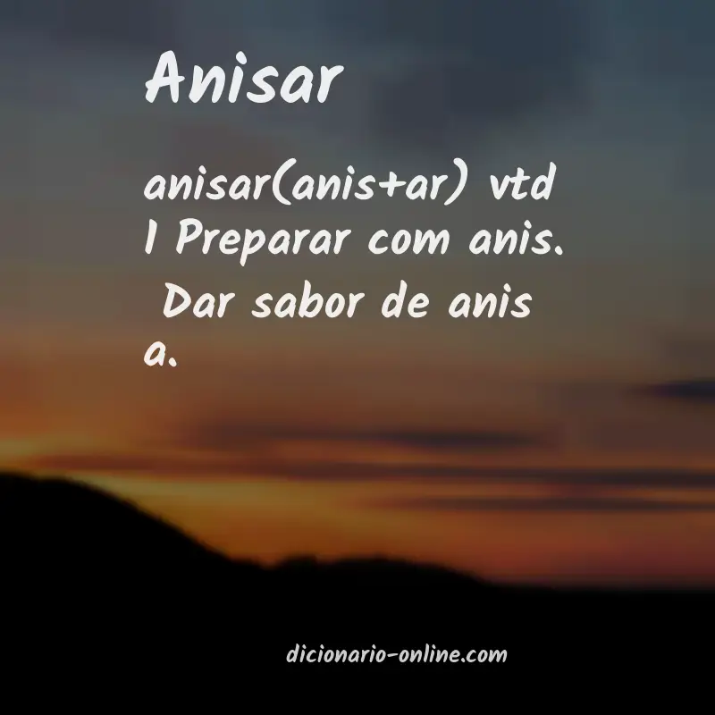 Significado de anisar