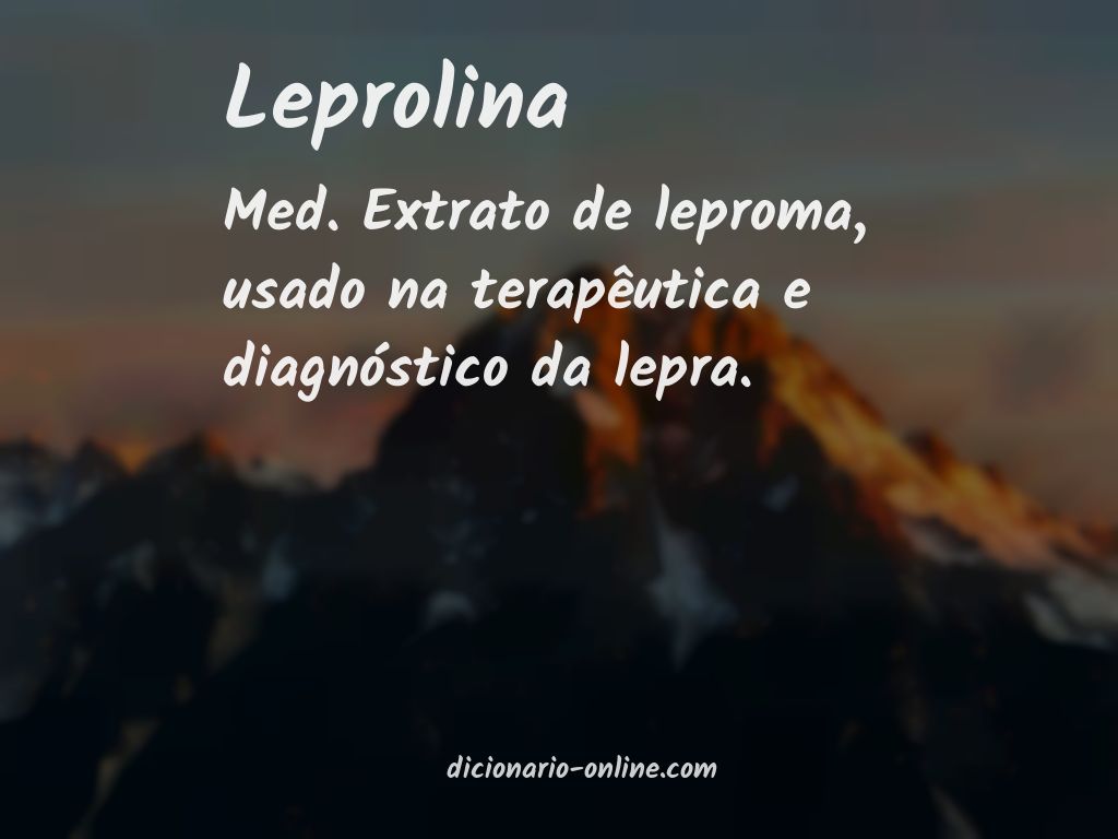 Significado de leprolina