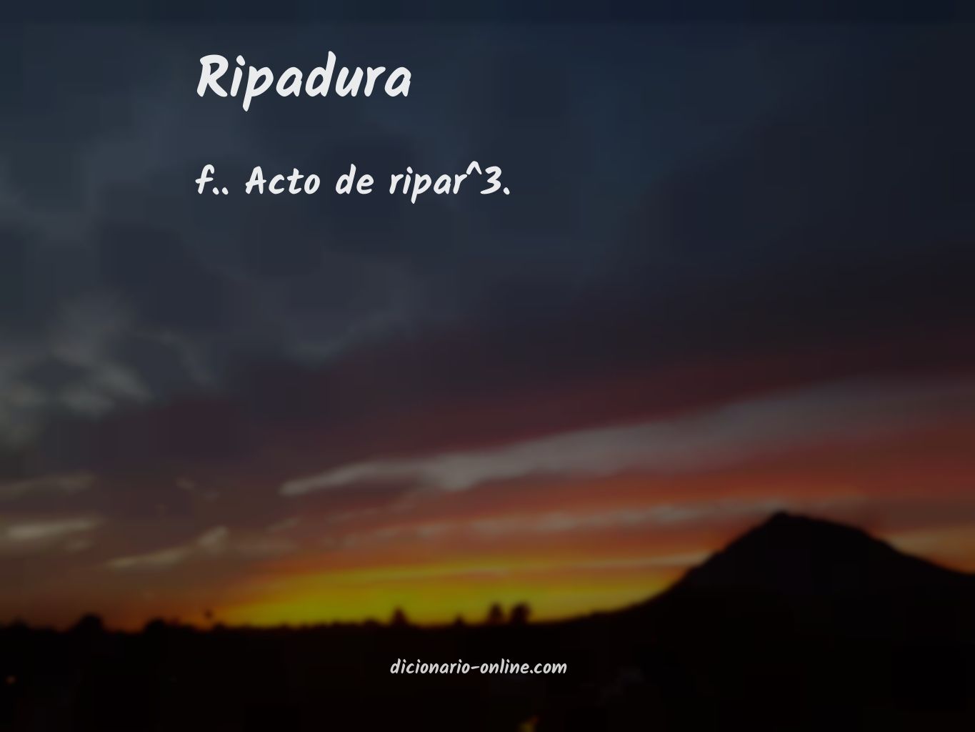 Significado de ripadura