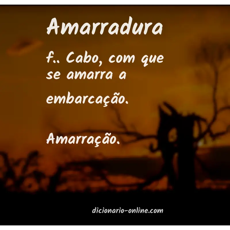 Significado de amarradura