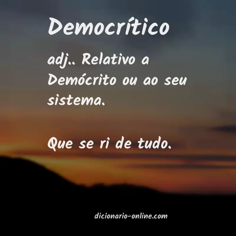 Significado de democrítico