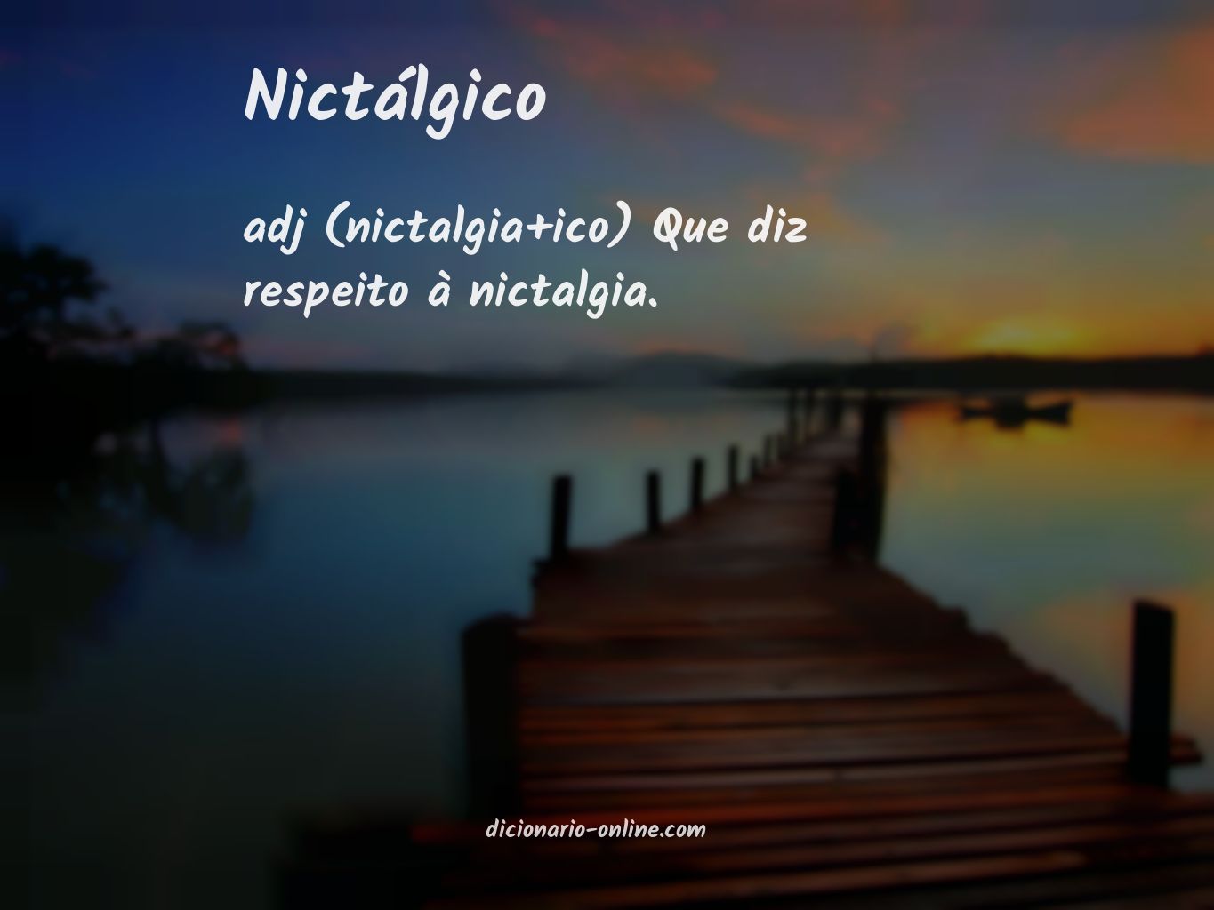 Significado de nictálgico