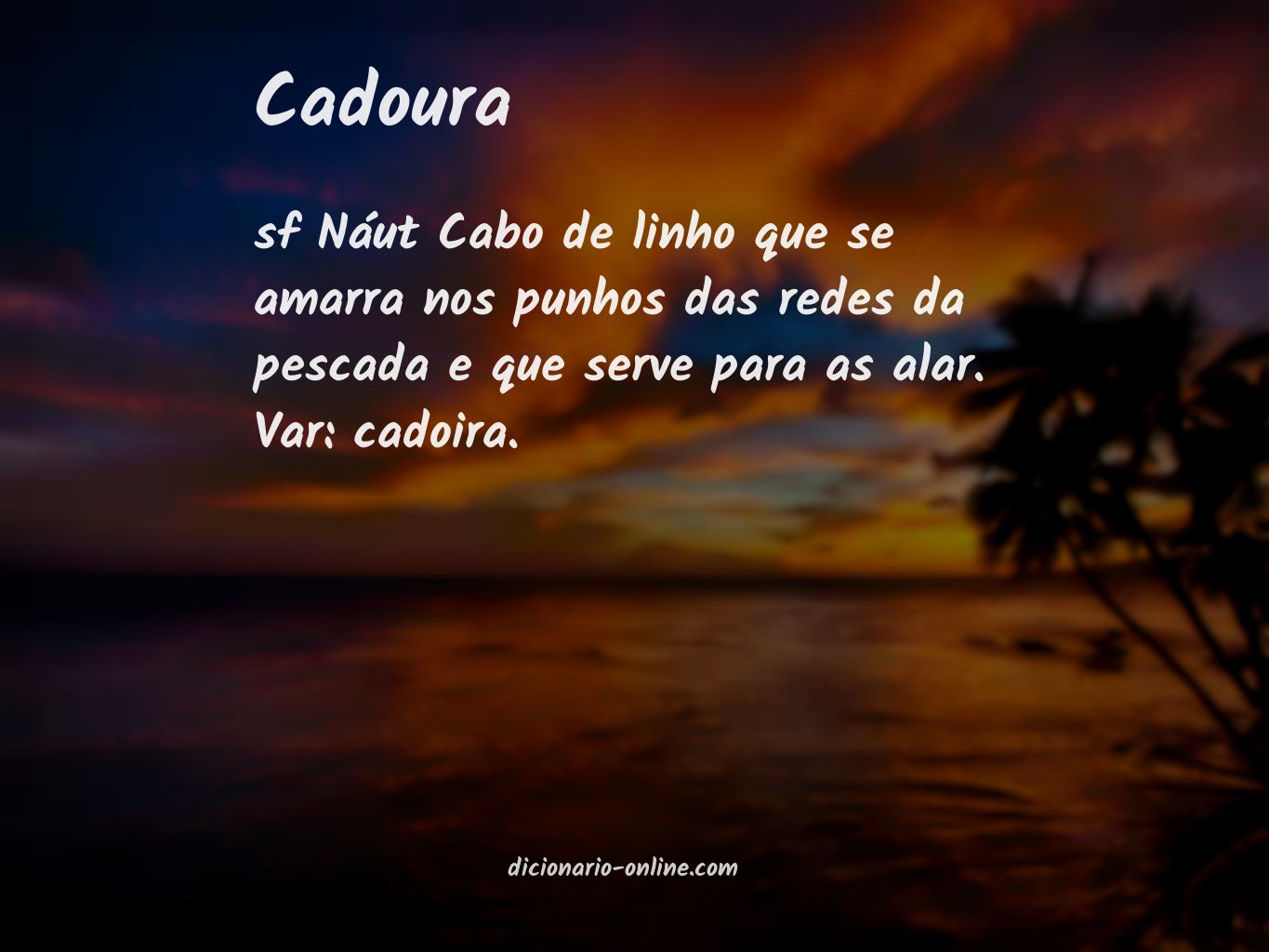 Significado de cadoura