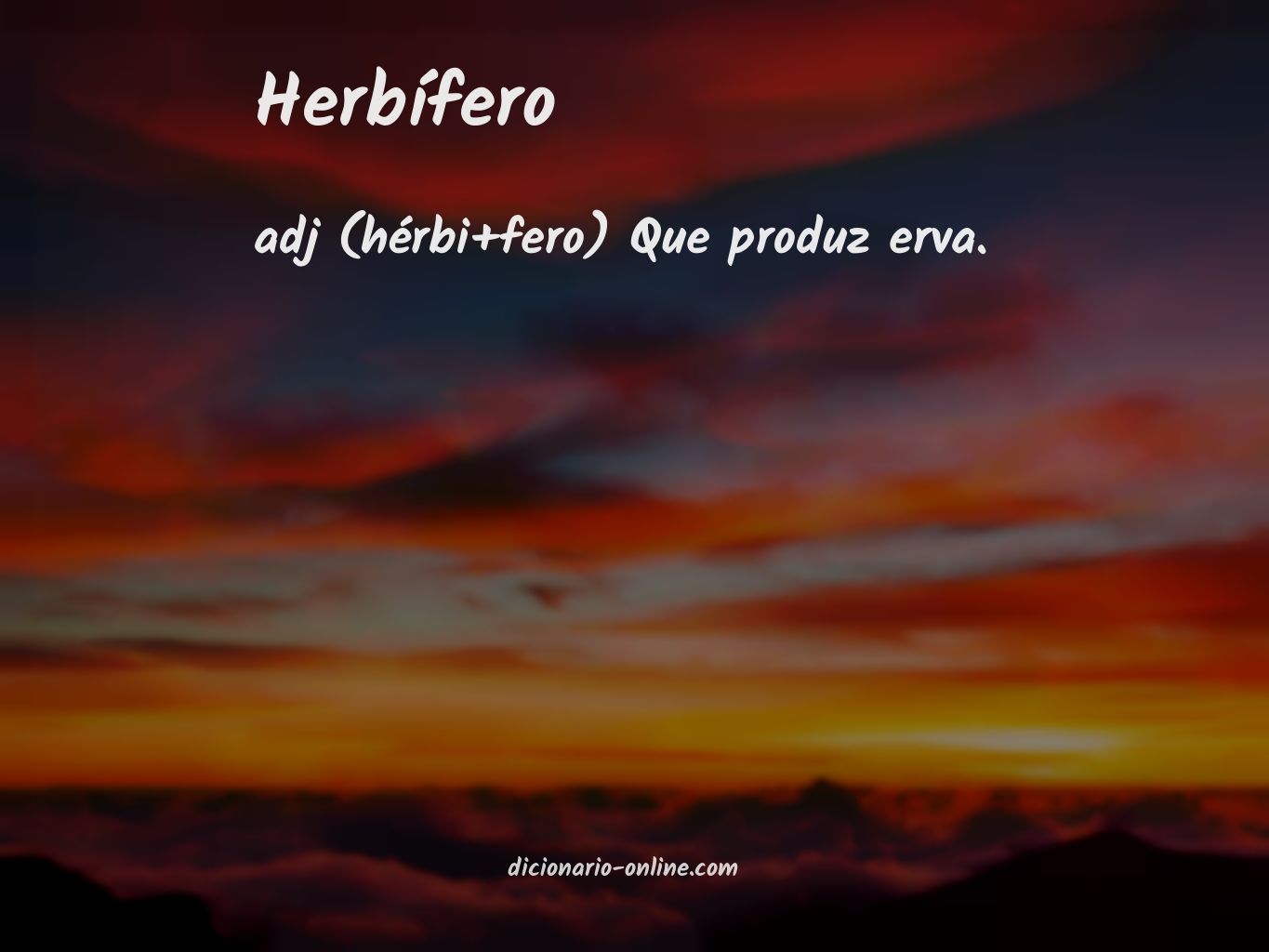 Significado de herbífero