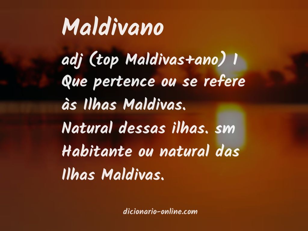 Significado de maldivano