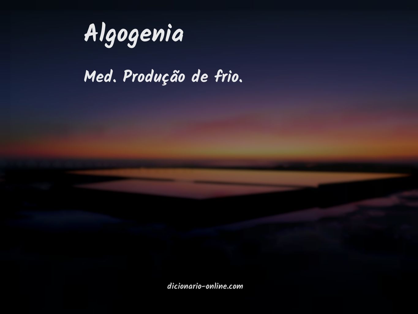 Significado de algogenia