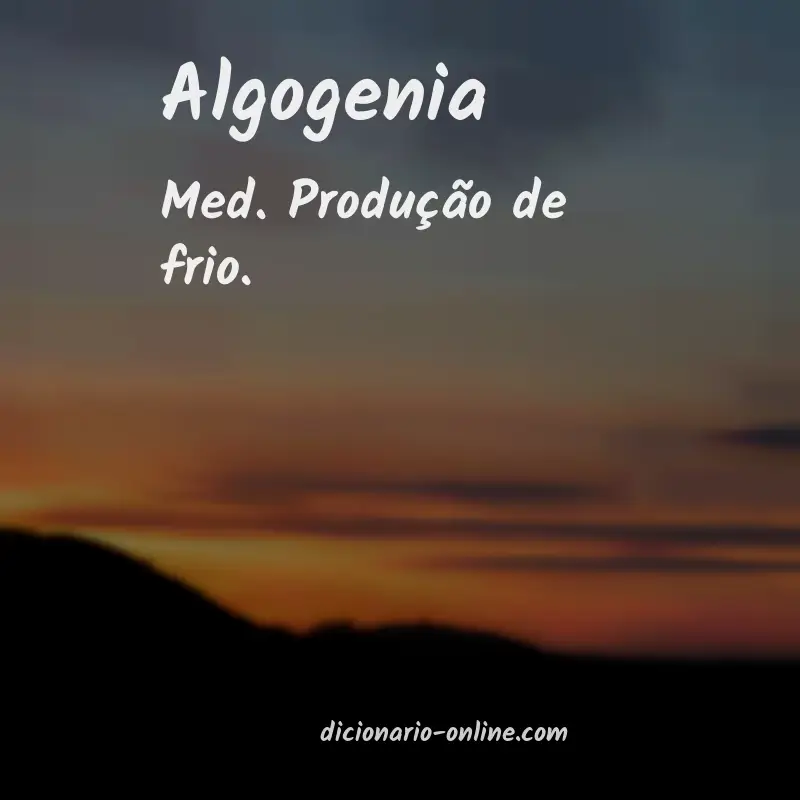 Significado de algogenia
