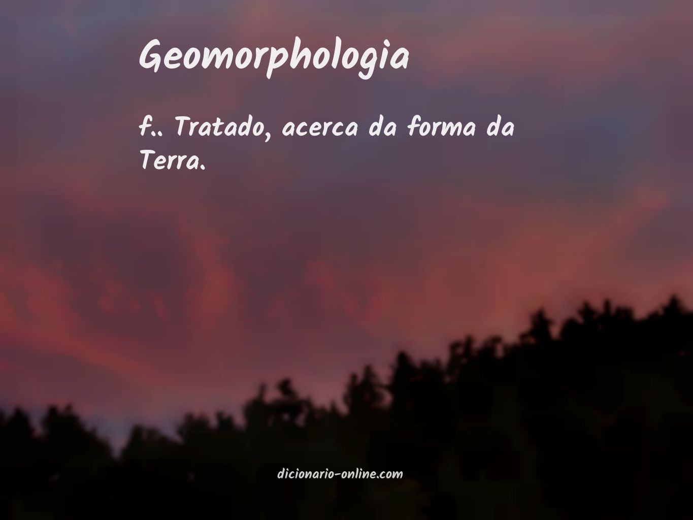 Significado de geomorphologia