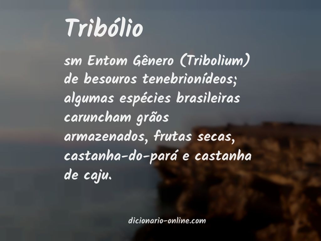 Significado de tribólio