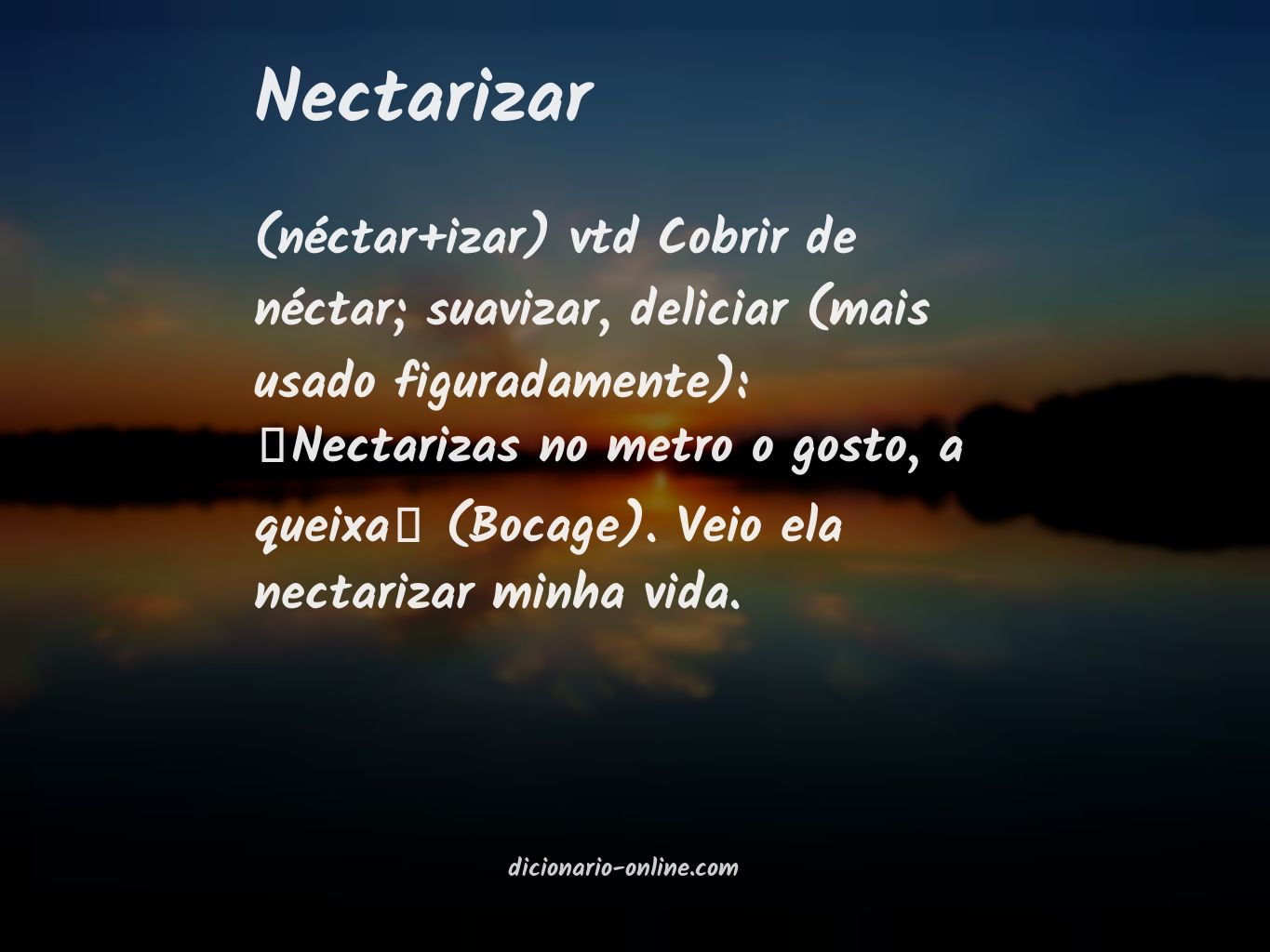 Significado de nectarizar