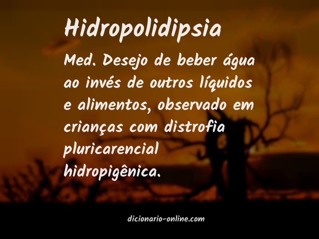 Significado de hidropolidipsia