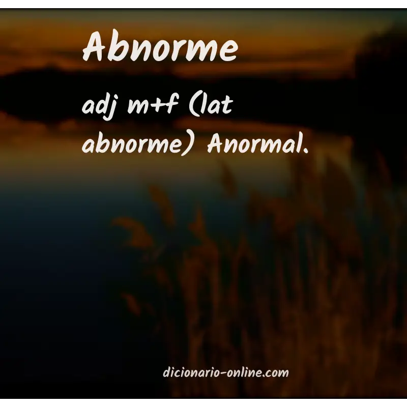 Significado de abnorme