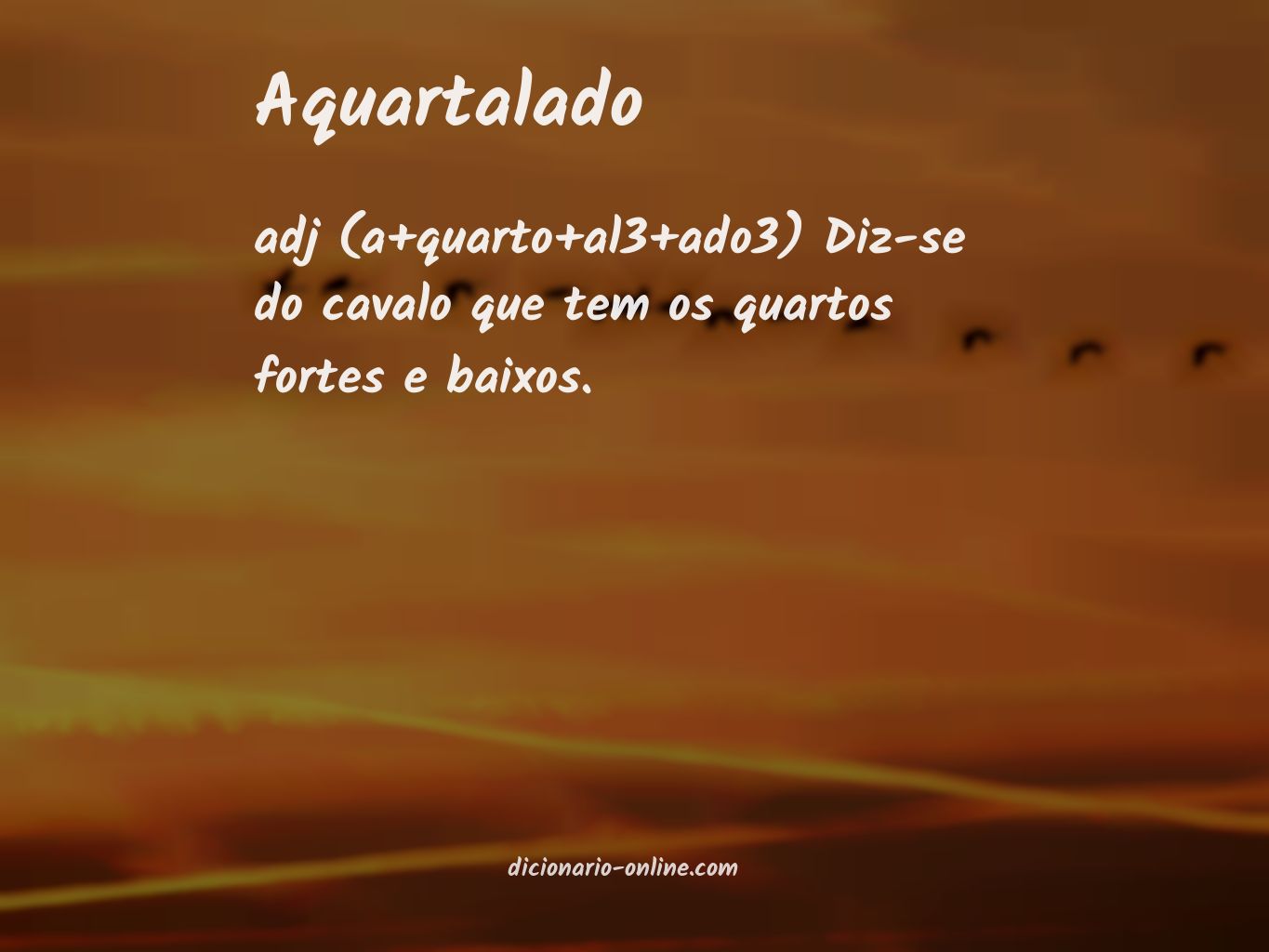 Significado de aquartalado