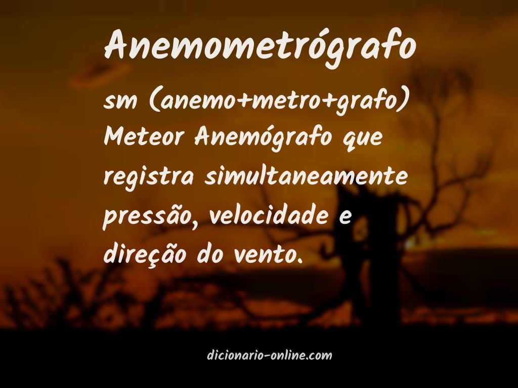 Significado de anemometrógrafo