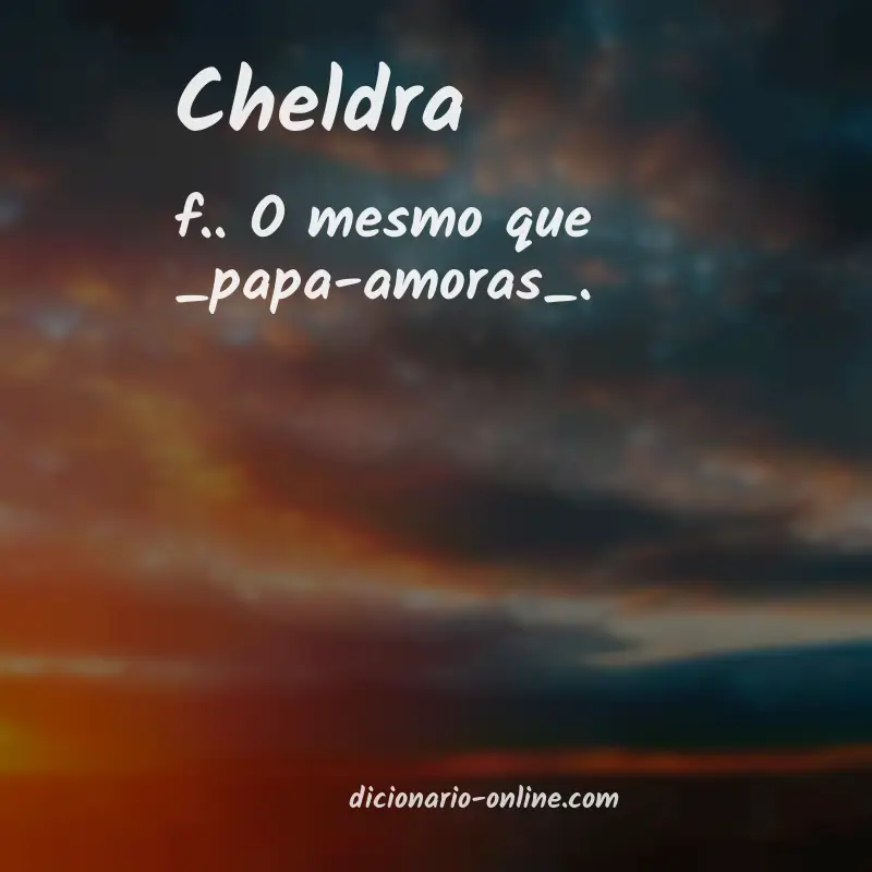 Significado de cheldra