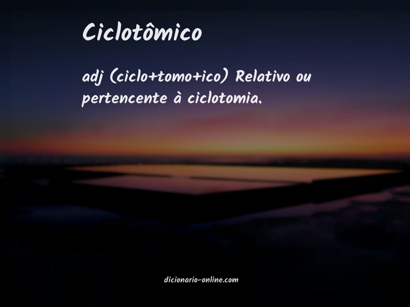 Significado de ciclotômico