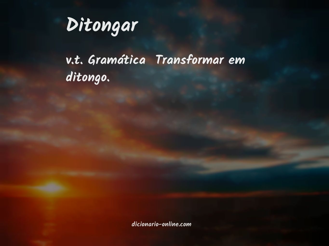 Significado de ditongar