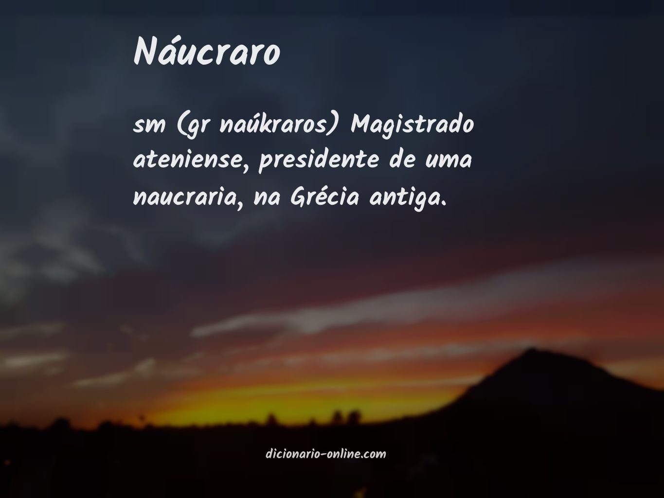 Significado de náucraro