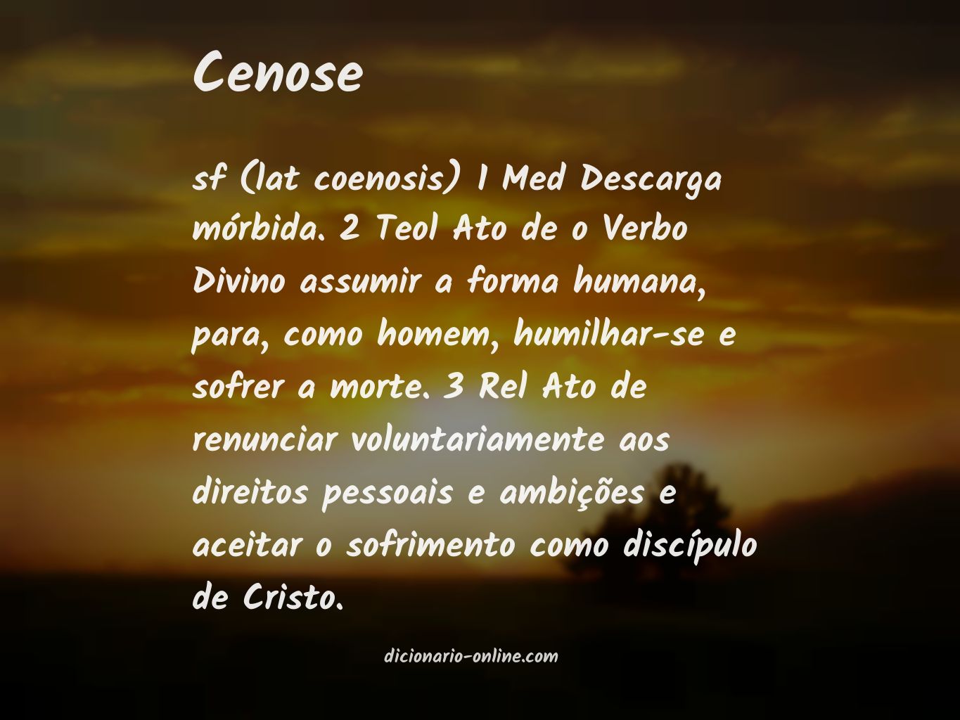 Significado de cenose