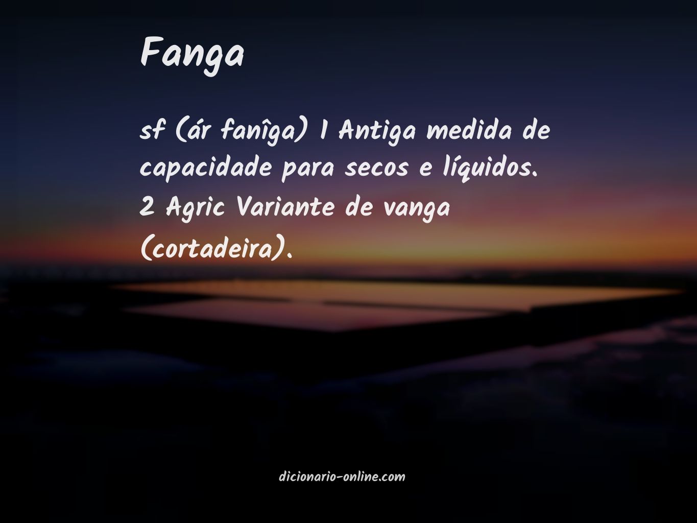 Significado de fanga