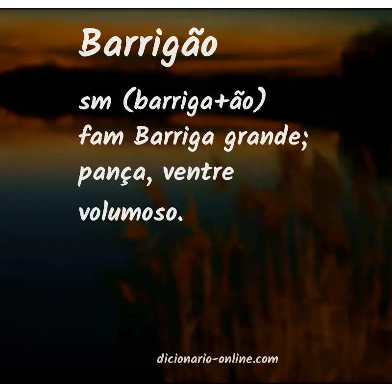 Significado de barrigão