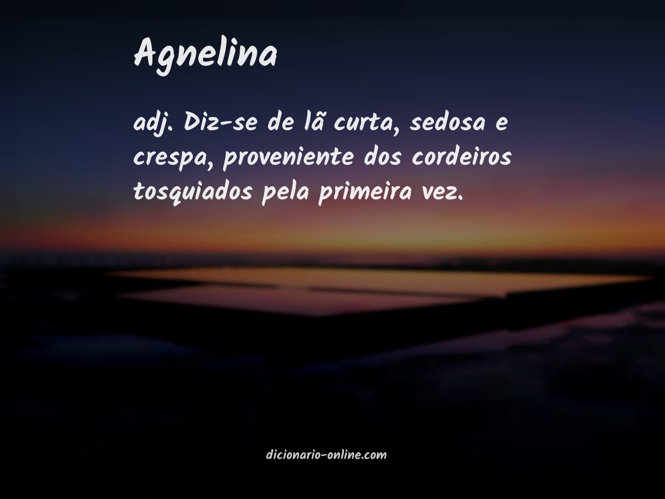 Significado de agnelina