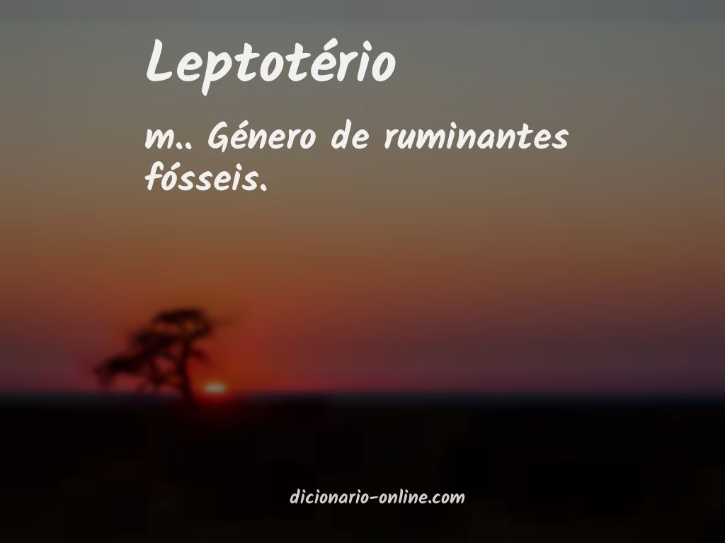 Significado de leptotério