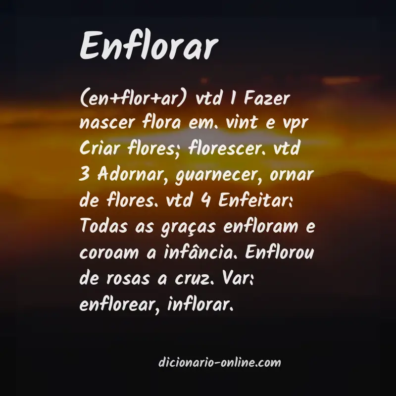 Significado de enflorar