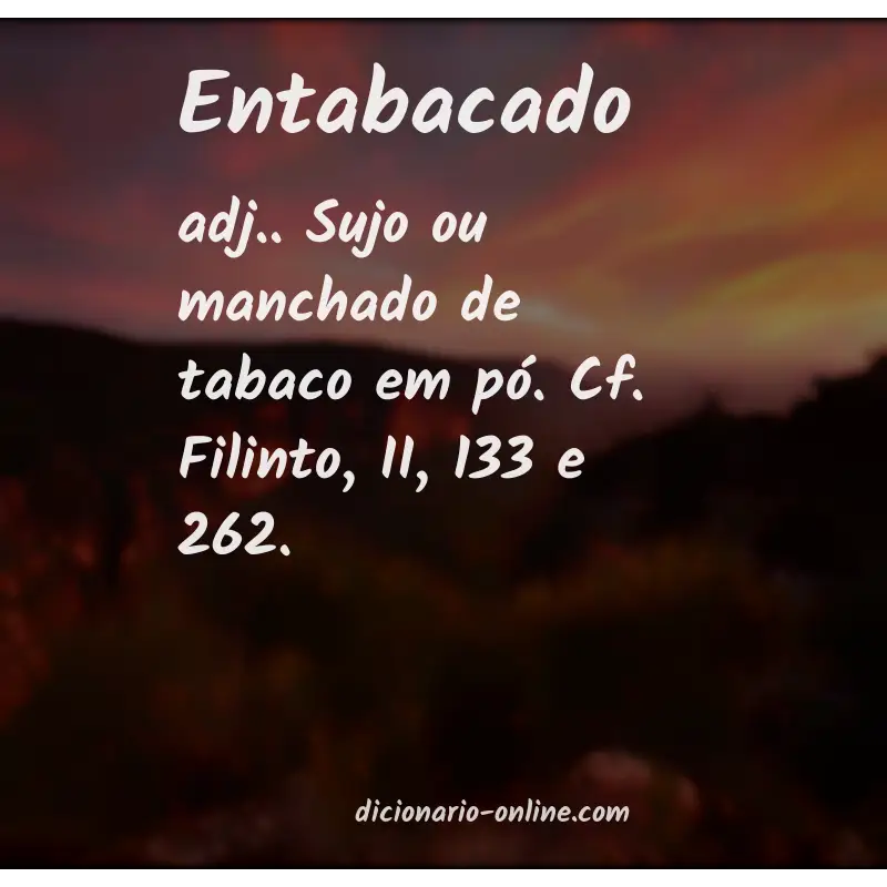 Significado de entabacado