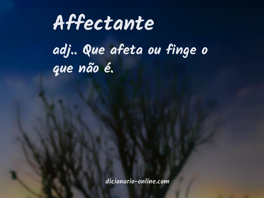 Significado de affectante