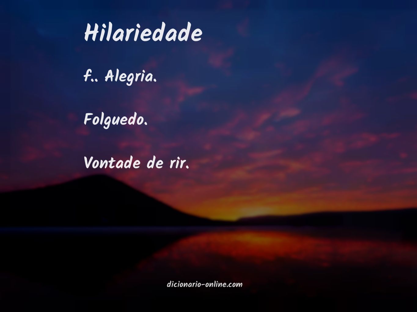 Significado de hilariedade