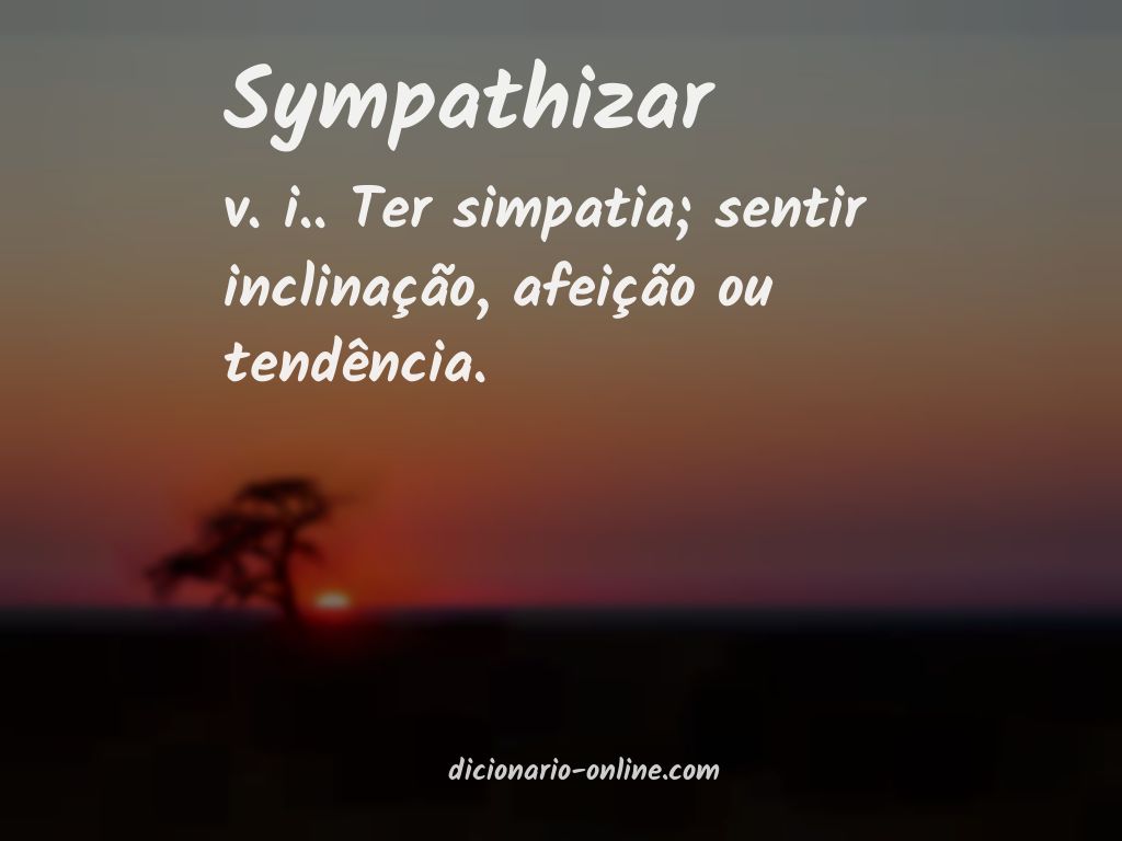 Significado de sympathizar