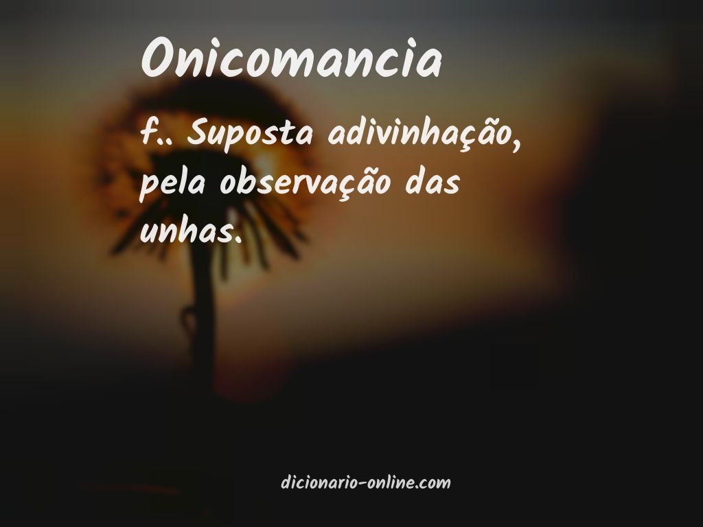 Significado de onicomancia