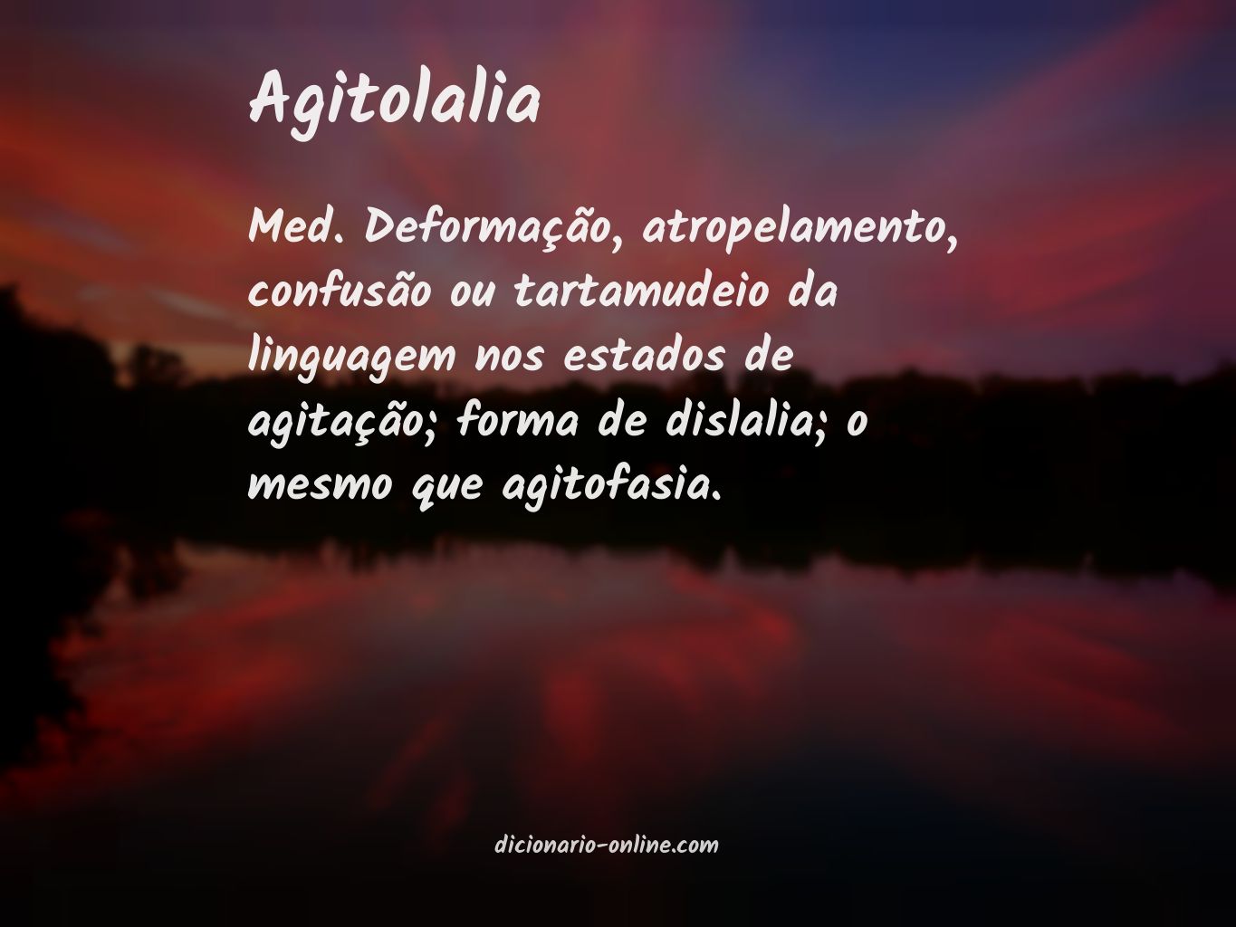 Significado de agitolalia