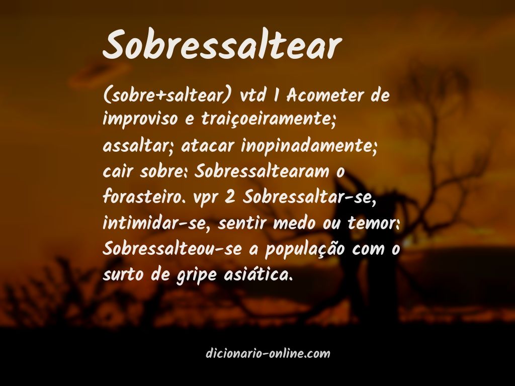 Significado de sobressaltear