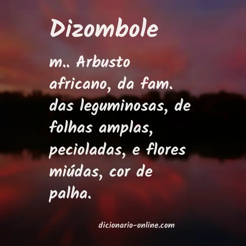 Significado de dizombole