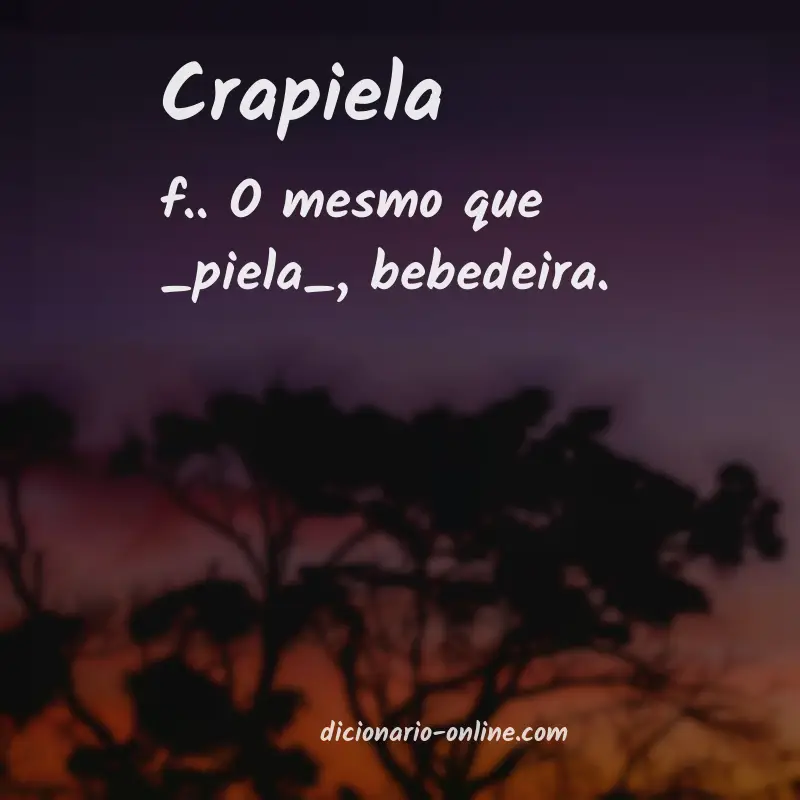 Significado de crapiela