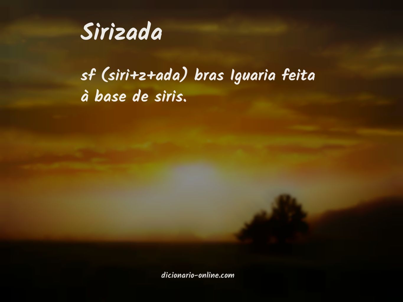 Significado de sirizada