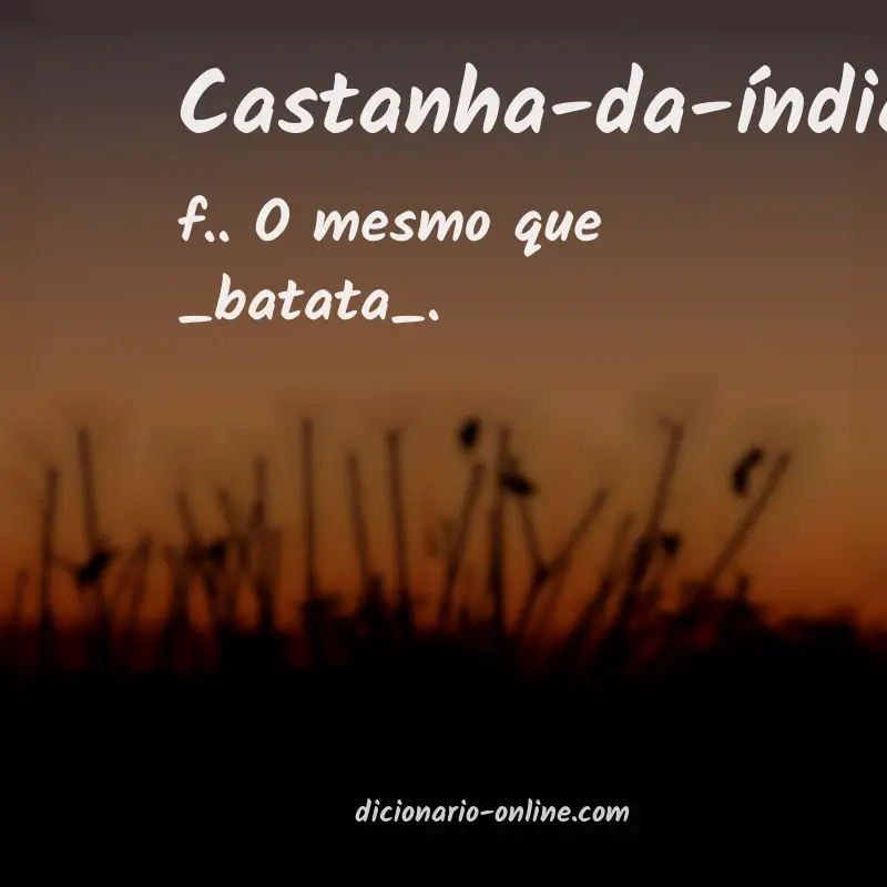 Significado de castanha-da-índia