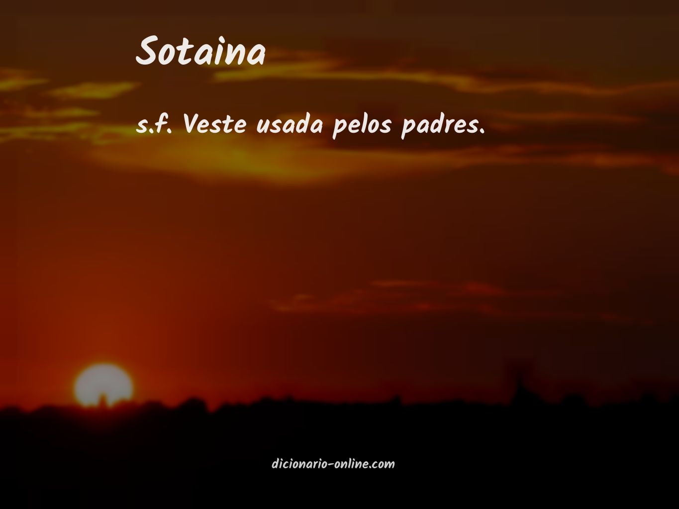 Significado de sotaina