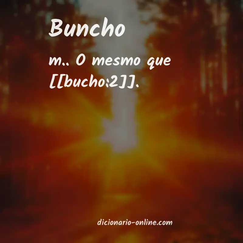 Significado de buncho