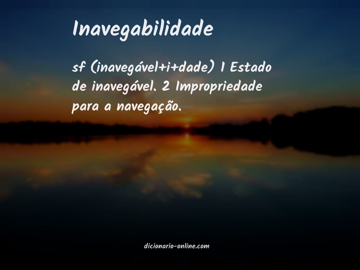 Significado de inavegabilidade