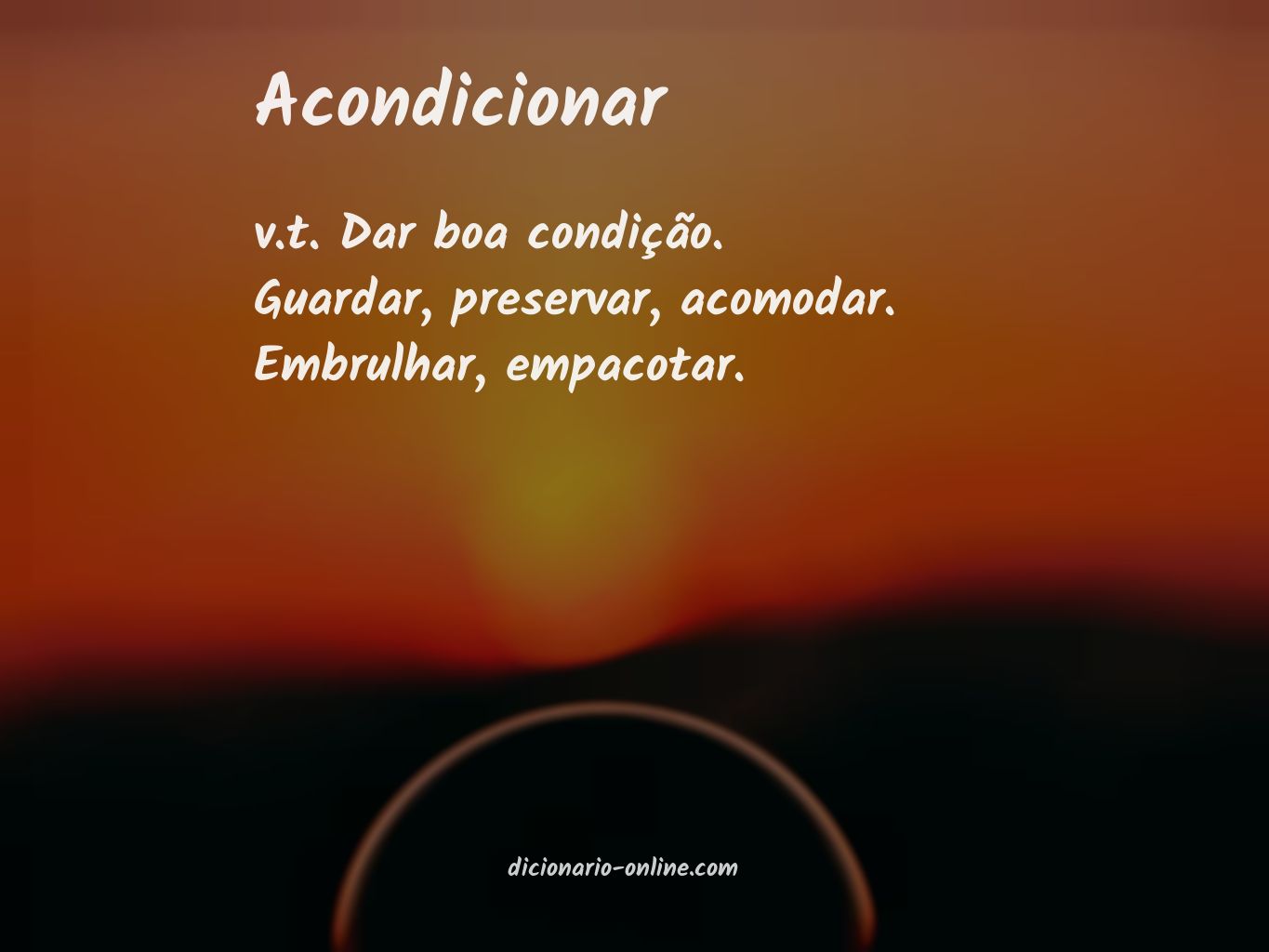 Significado de acondicionar