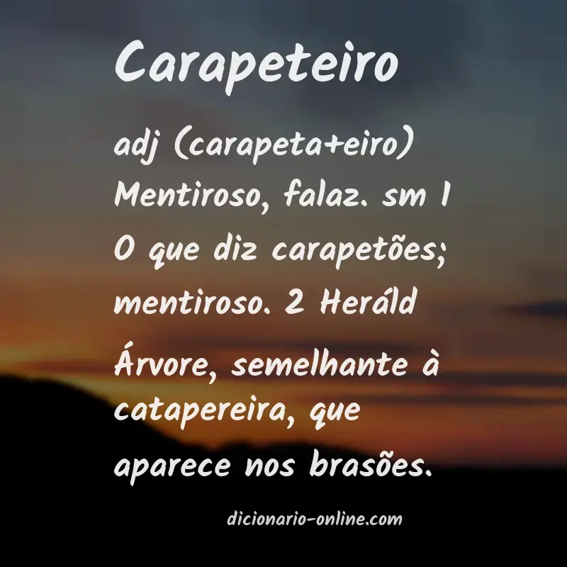 Significado de carapeteiro