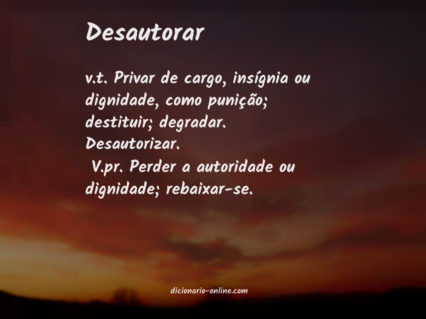 Significado de desautorar