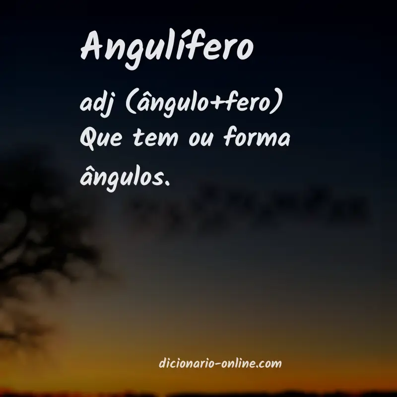 Significado de angulífero