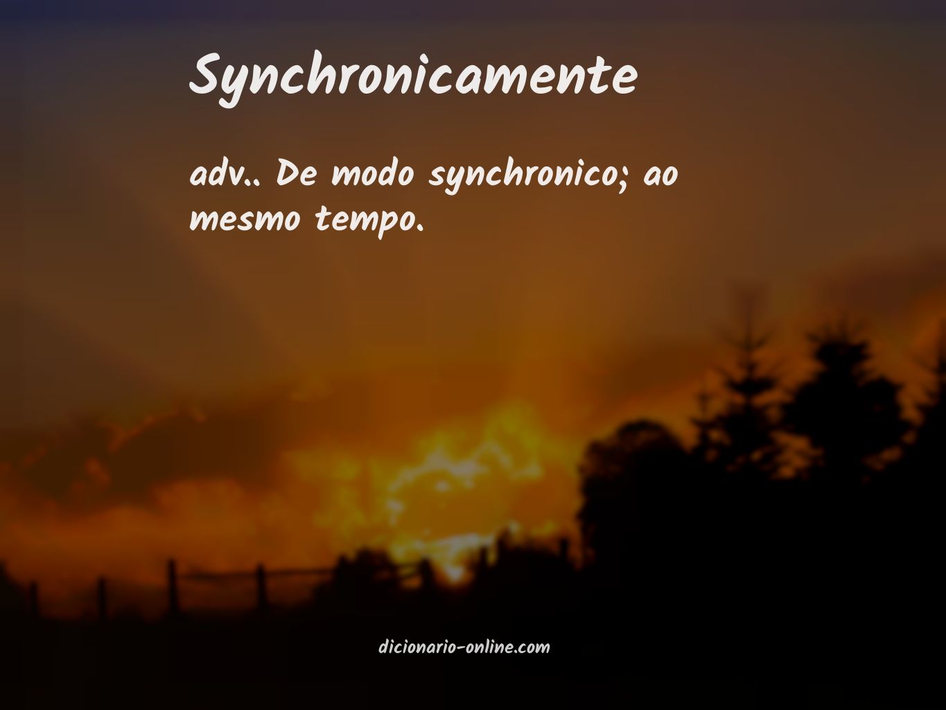 Significado de synchronicamente