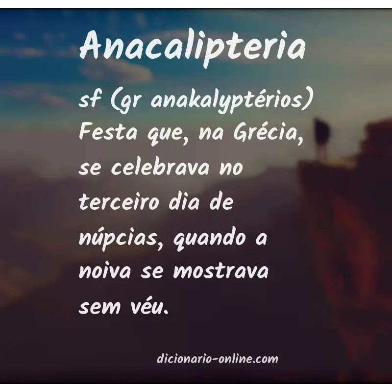 Significado de anacalipteria