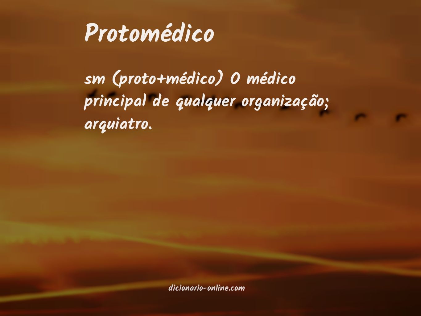 Significado de protomédico